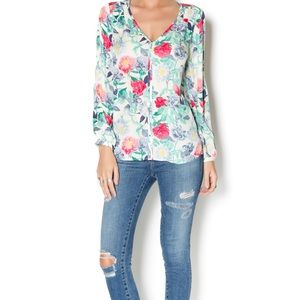 Joie long sleeve silk floral Ollie blouse